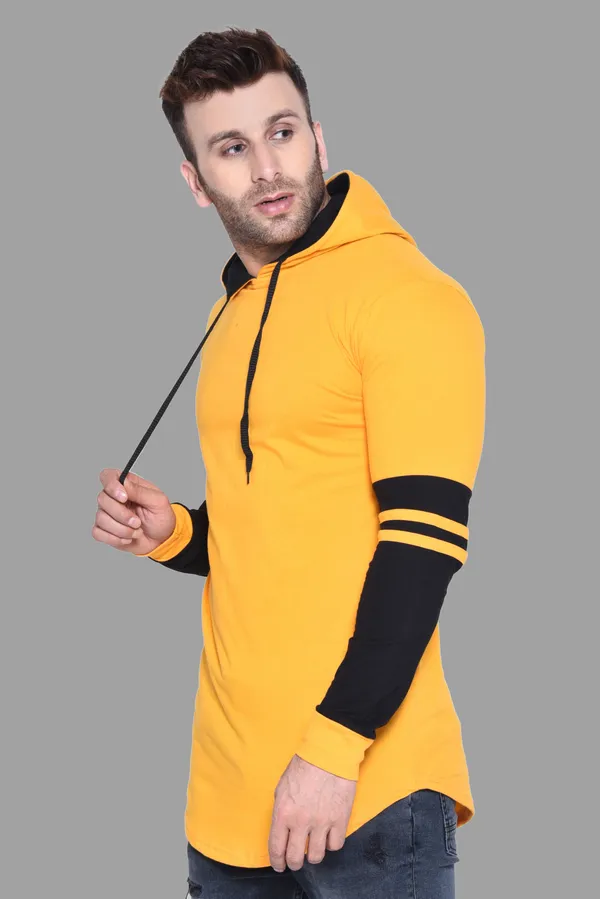 Yellow_&_Black_Cotton_Blend_Hooded_Neck_Full_Sleeve_T_Shirt_For_Men