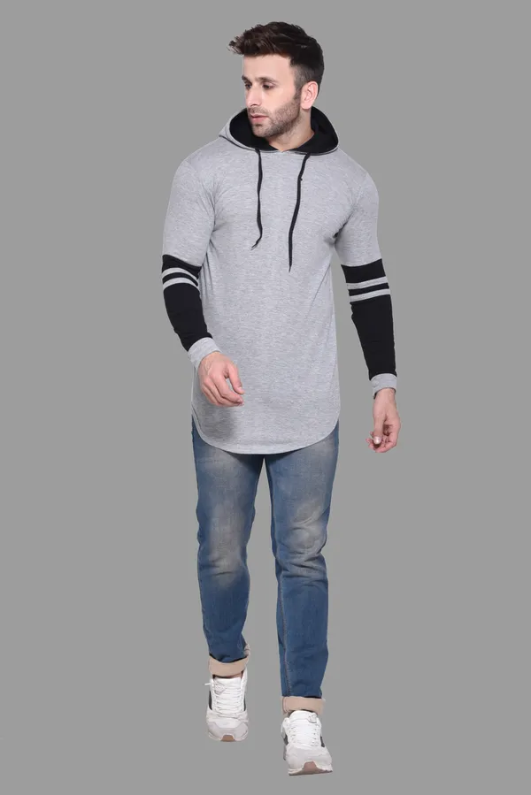 Silver_&_Black_Cotton_Blend_Hooded_Neck_Full_Sleeve_T_Shirt_For_Men