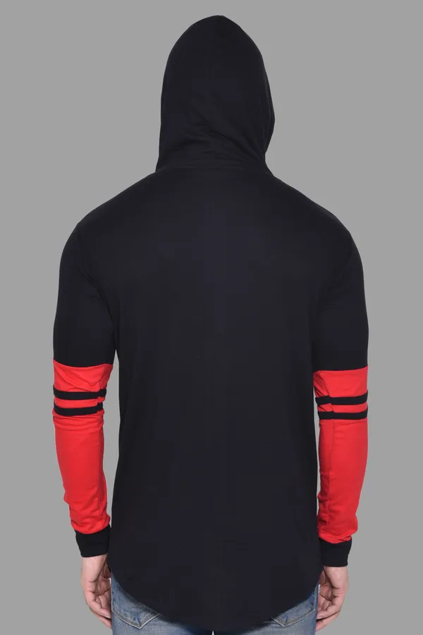 Black_&_Red_Cotton_Blend_Hooded_Neck_Full_Sleeve_T_Shirt_For_Men