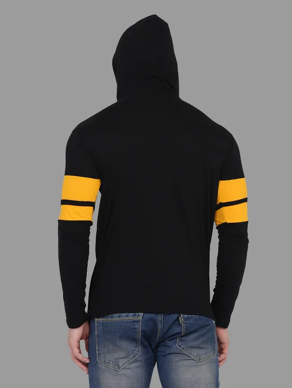 Black_&_Yellow_Cotton_Blend_Hooded_Neck_Full_Sleeve_T-Shirt_For_Men