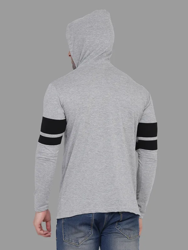Silver_&_Black_Cotton_Blend_Hooded_Neck_Full_Sleeve_T_Shirt_For_Men