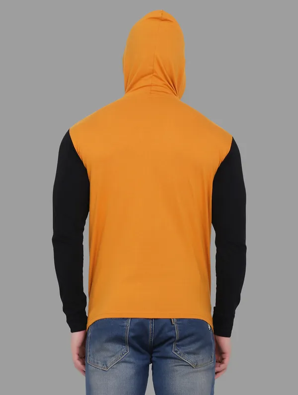 Mustard_&_Black_Cotton_Blend_Hooded_Neck_Full_Sleeve_T_Shirt_For_Men