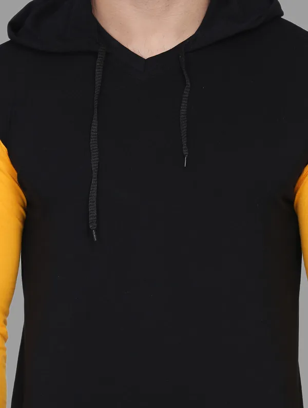 Black_&_Yellow_Cotton_Blend_Hooded_Neck_Full_Sleeve_T_Shirt_For_Men