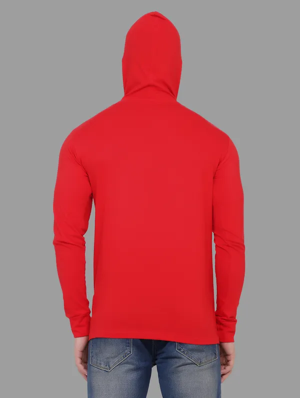 Red_Cotton_Blend_Hooded_Neck_Full_Sleeve_T_Shirt_For_Men