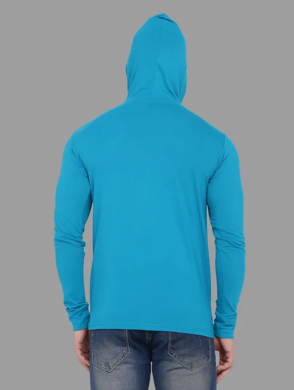 Turquoise_Cotton_Blend_Hooded_Neck_Full_Sleeve_T_Shirt_For_Men