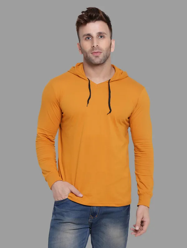 Mustard_Cotton_Blend_Hooded_Neck_Full_Sleeve_T_Shirt_For_Men