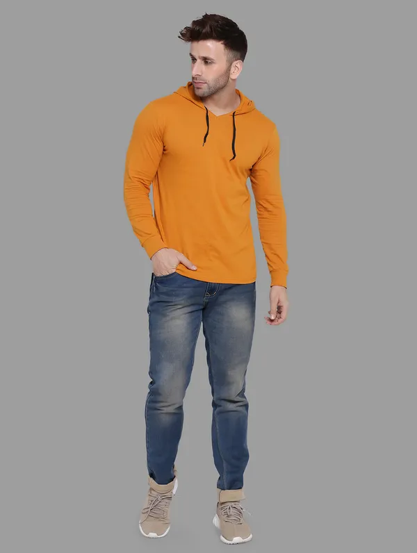 Mustard_Cotton_Blend_Hooded_Neck_Full_Sleeve_T_Shirt_For_Men