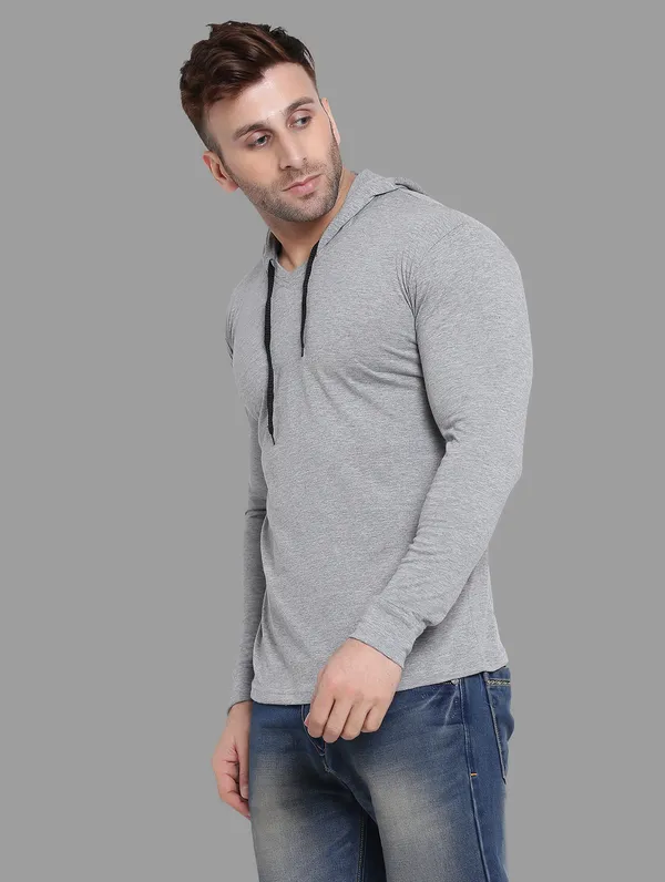 Silver_Cotton_Blend_Hooded_Neck_Full_Sleeve_T_Shirt_For_Men