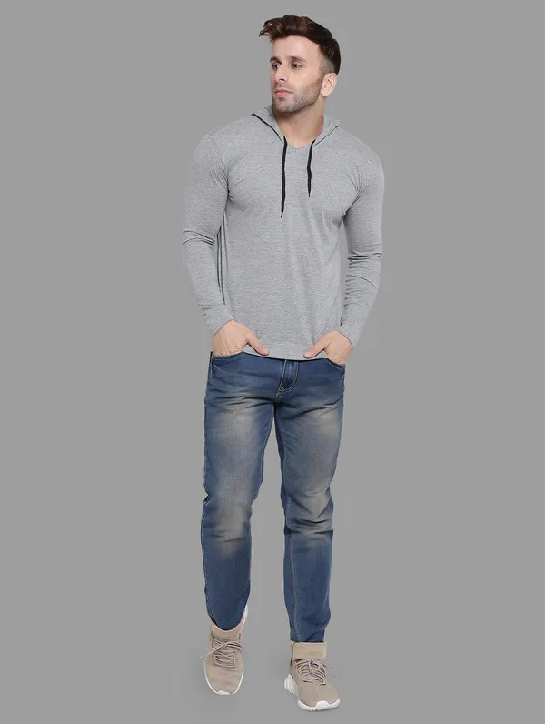Silver_Cotton_Blend_Hooded_Neck_Full_Sleeve_T_Shirt_For_Men
