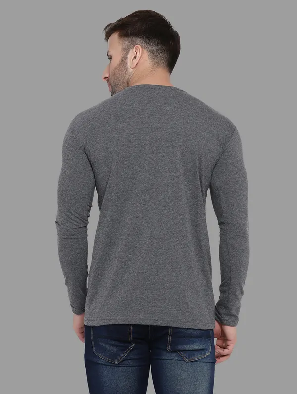 Grey_Cotton_Blend_V_Neck_Full_Sleeve_T_Shirt_For_Men