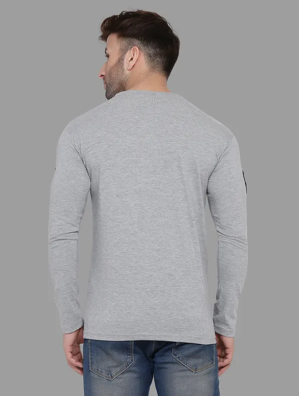 Silver_Cotton_Blend_V_Neck_Full_Sleeve_T_Shirt_For_Men