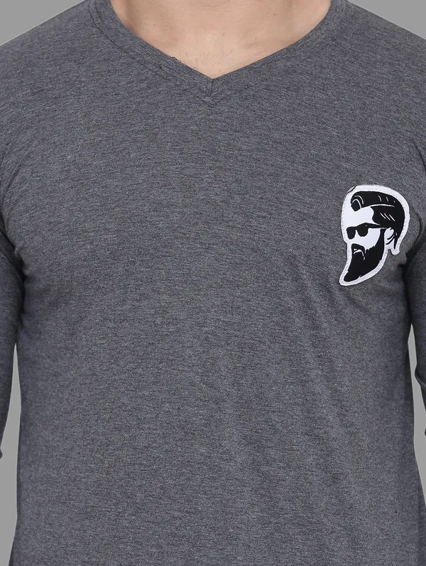 Grey_Cotton_Blend_V_Neck_Full_Sleeve_T_Shirt_For_Men