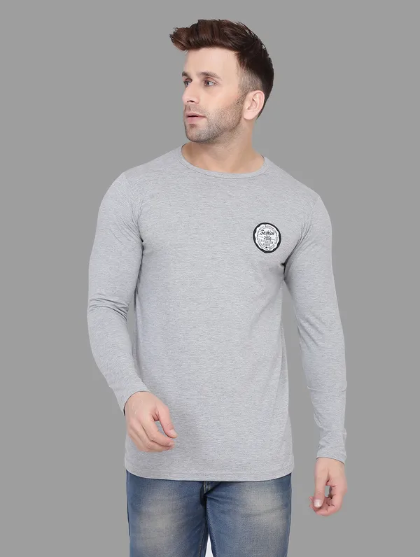 Silver_Cotton_Blend_Round_Neck_Full_Sleeve_T_Shirt_For_Men