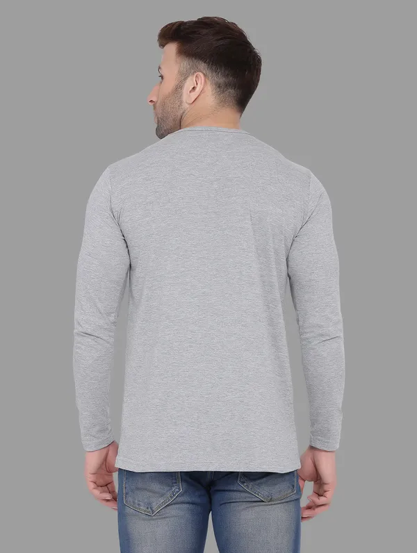 Silver_Cotton_Blend_Round_Neck_Full_Sleeve_T_Shirt_For_Men