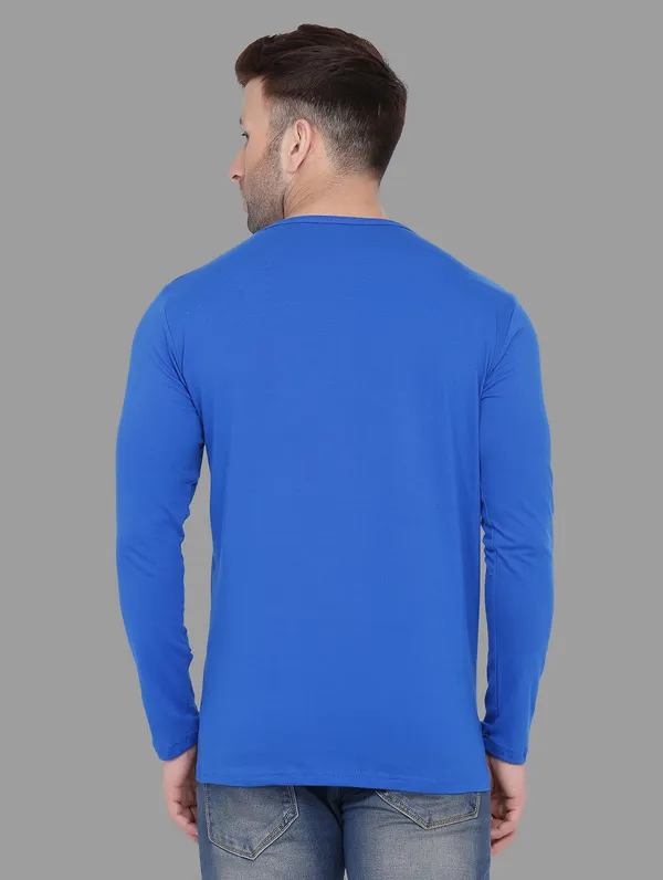 Blue_Cotton_Blend_Round_Neck_Full_Sleeve_T_Shirt_For_Men