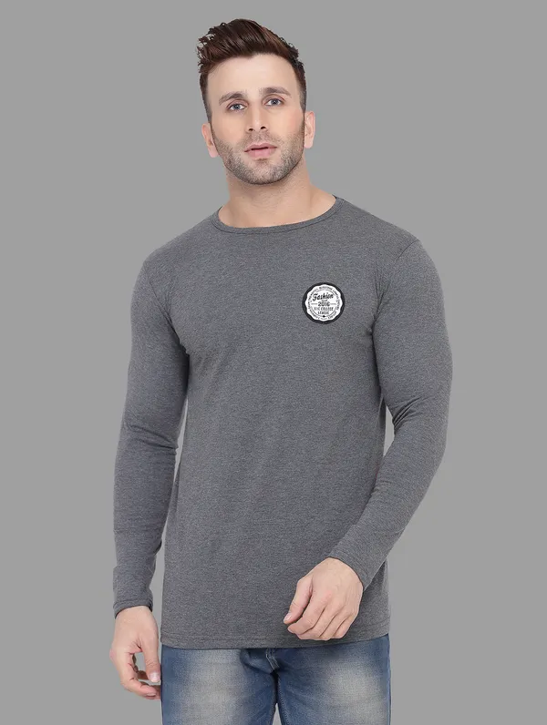 Grey_Cotton_Blend_Round_Neck_Full_Sleeve_T_Shirt_For_Men