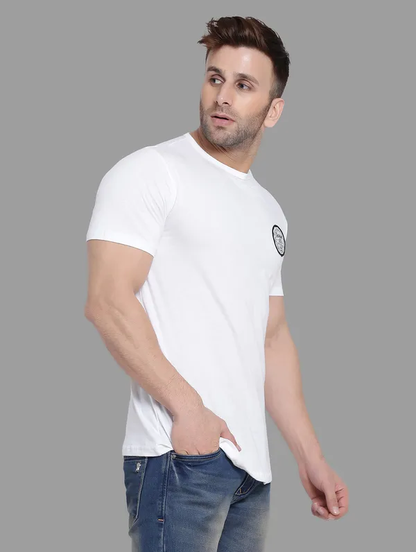 White_Cotton_Blend_Round_Neck_Half_Sleeve_T_Shirt_For_Men
