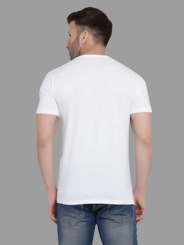 White_Cotton_Blend_Round_Neck_Half_Sleeve_T_Shirt_For_Men