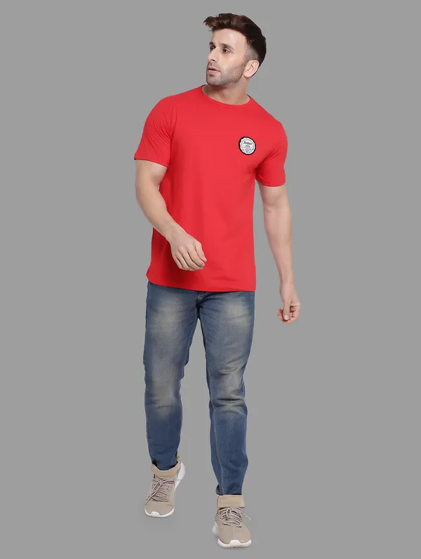 Red_Cotton_Blend_Round_Neck_Half_Sleeve_T_Shirt_For_Men