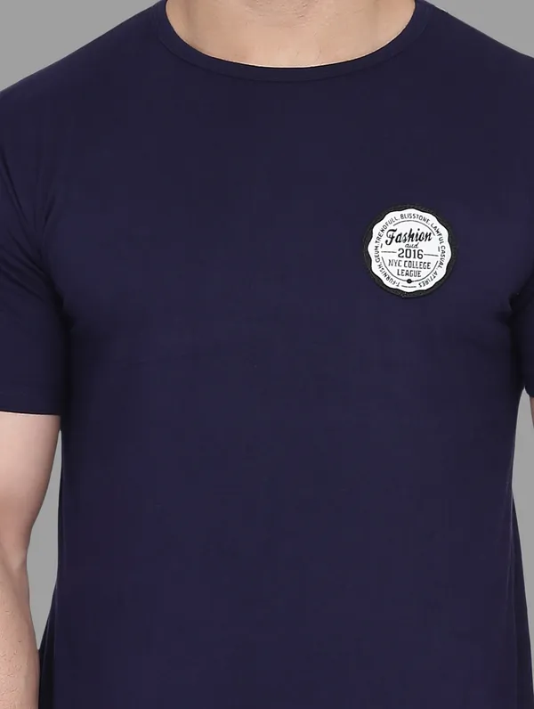 Dark_Blue_Cotton_Blend_Round_Neck_Half_Sleeve_T_Shirt_For_Men
