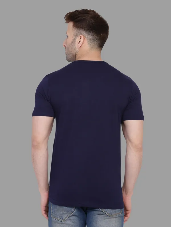 Dark_Blue_Cotton_Blend_Round_Neck_Half_Sleeve_T_Shirt_For_Men