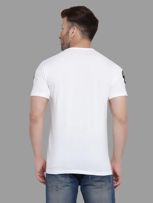 White_Cotton_Blend_Round_Neck_Half_Sleeve_T_Shirt_For_Men