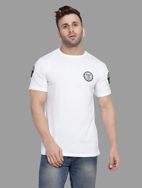 White_Cotton_Blend_Round_Neck_Half_Sleeve_T_Shirt_For_Men