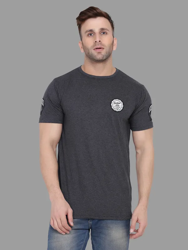 Grey_Cotton_Blend_Round_Neck_Half_Sleeve_T_Shirt_For_Men