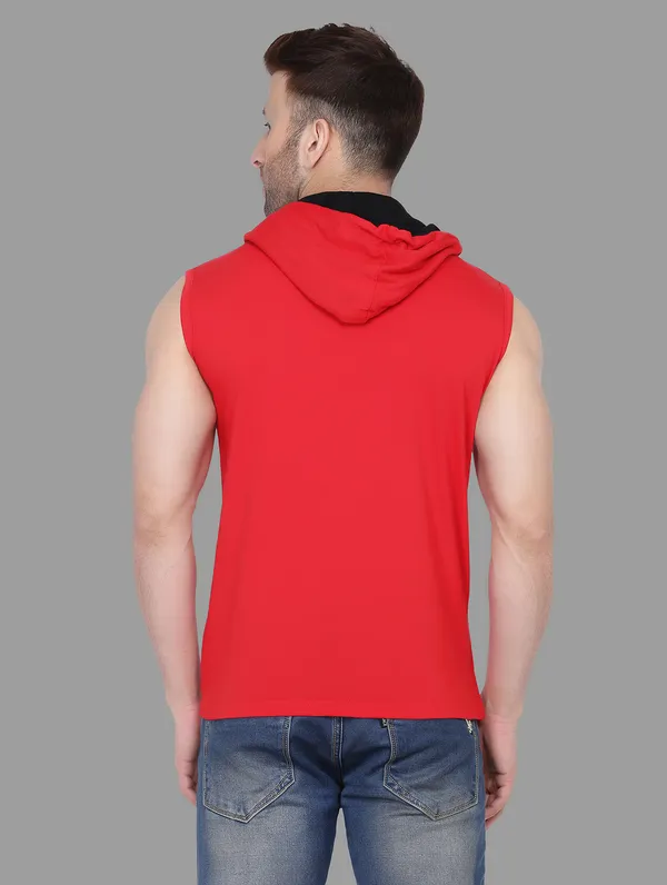 Red_Cotton_Blend_Hooded_Neck_Sleeveless_T_Shirt_For_Men