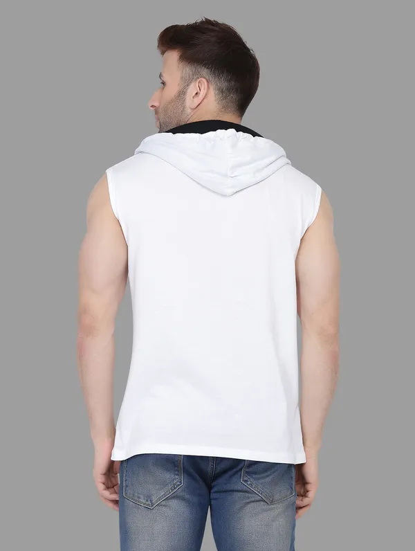White_Cotton_Blend_Hooded_Neck_Sleeveless_T_Shirt_For_Men