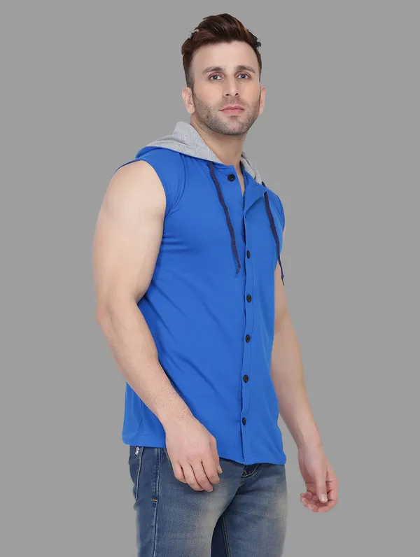 Blue_Cotton_Blend_Hooded_Neck_Sleeveless_T_Shirt_For_Men