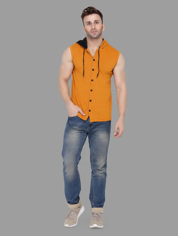 Mustard_Cotton_Blend_Hooded_Neck_Sleeveless_T_Shirt_For_Men