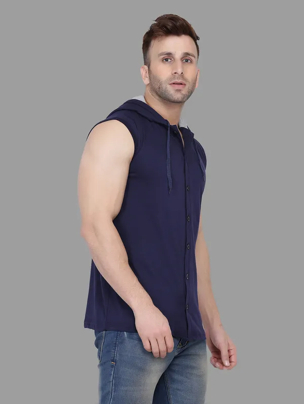 Dark_Blue_Cotton_Blend_Hooded_Neck_Sleeveless_T_Shirt_For_Men