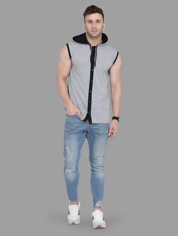 Silver_Cotton_Blend_Hooded_Neck_Sleeveless_T_Shirt_For_Men