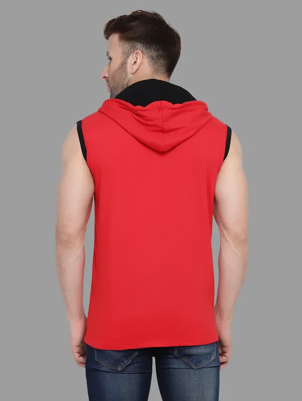 Red_Cotton_Blend_Hooded_Neck_Sleeveless_T_Shirt_For_Men