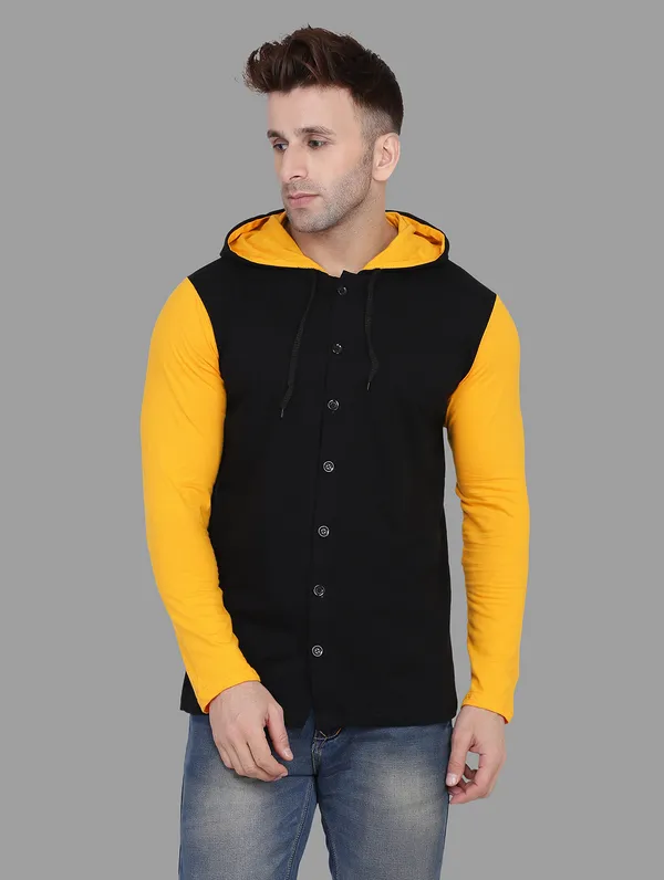 Black_&_Yellow_Cotton_Blend_Hooded_Neck_Full_Sleeve_T_Shirt_For_Men
