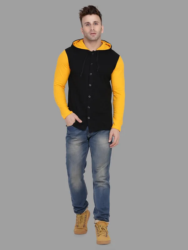 Black_&_Yellow_Cotton_Blend_Hooded_Neck_Full_Sleeve_T_Shirt_For_Men