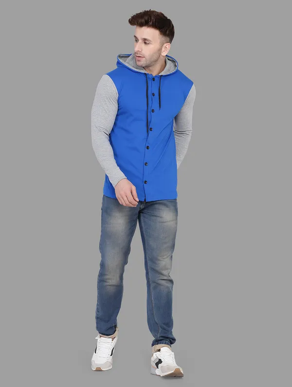 Blue_&_Silver_Cotton_Blend_Hooded_Neck_Full_Sleeve_T_Shirt_For_Men