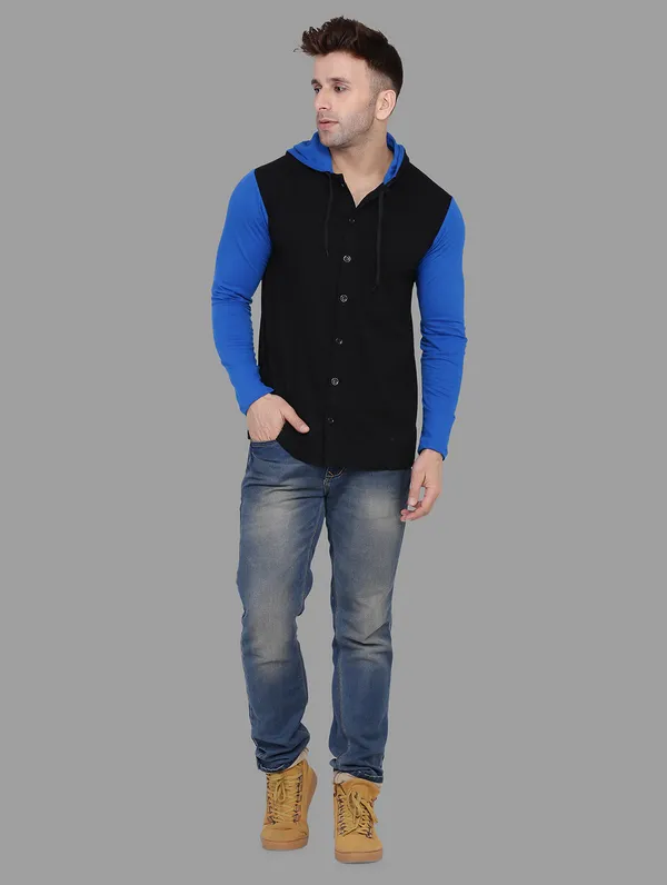 Black_&_Blue_Cotton_Blend_Hooded_Neck_Full_Sleeve_T_Shirt_For_Men