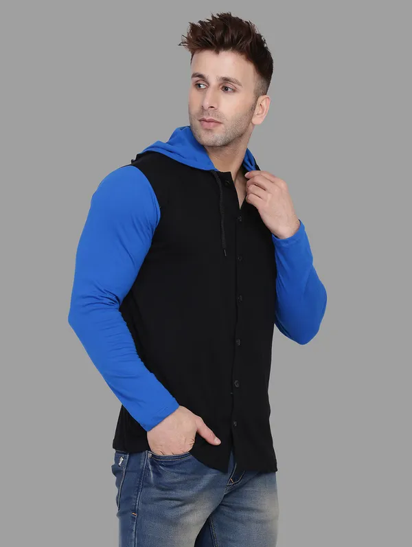 Black_&_Blue_Cotton_Blend_Hooded_Neck_Full_Sleeve_T_Shirt_For_Men