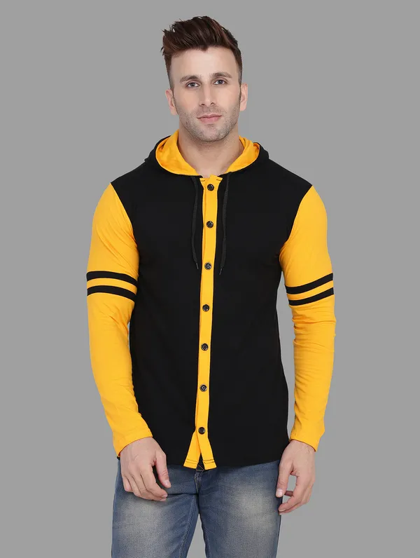 Black_&_Yellow_Cotton_Blend_Hooded_Neck_Full_Sleeve_T_Shirt_For_Men
