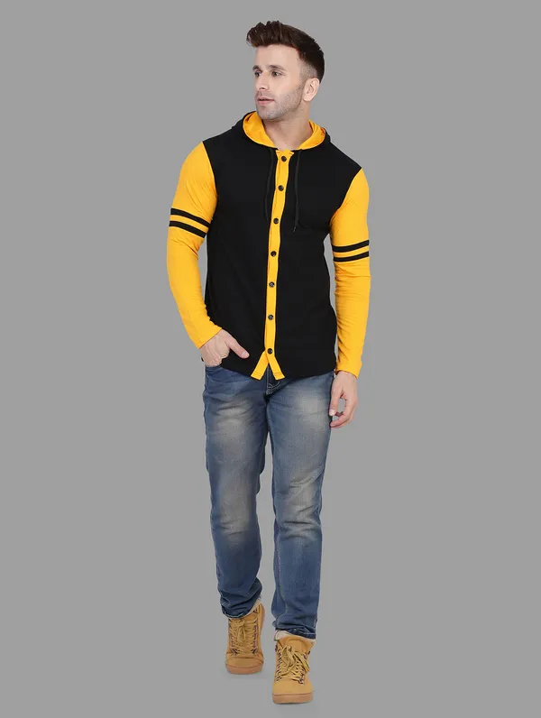 Black_&_Yellow_Cotton_Blend_Hooded_Neck_Full_Sleeve_T_Shirt_For_Men