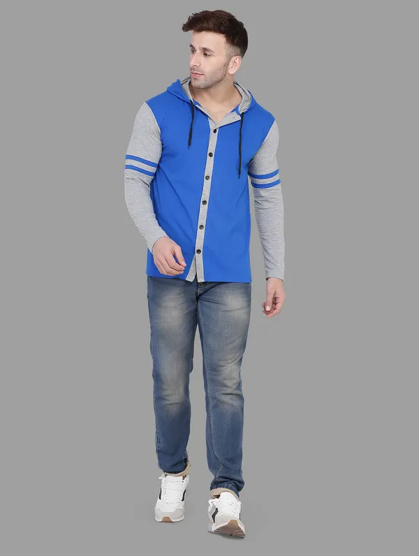 Blue_&_Silver_Cotton_Blend_Hooded_Neck_Full_Sleeve_T_Shirt_For_Men
