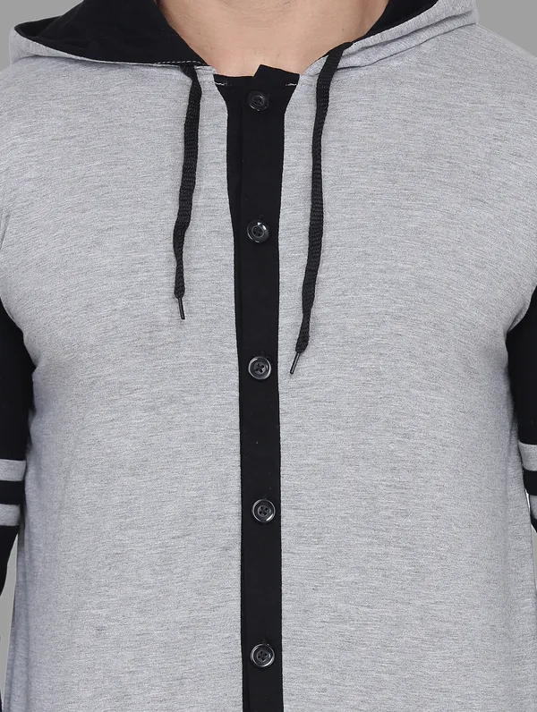 Silver_&_Black_Cotton_Blend_Hooded_Neck_Full_Sleeve_T_Shirt_For_Men