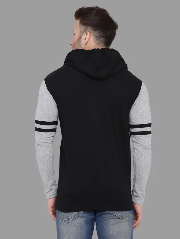 Black_&_Grey_Cotton_Blend_Hooded_Neck_Full_Sleeve_T_Shirt_For_Men