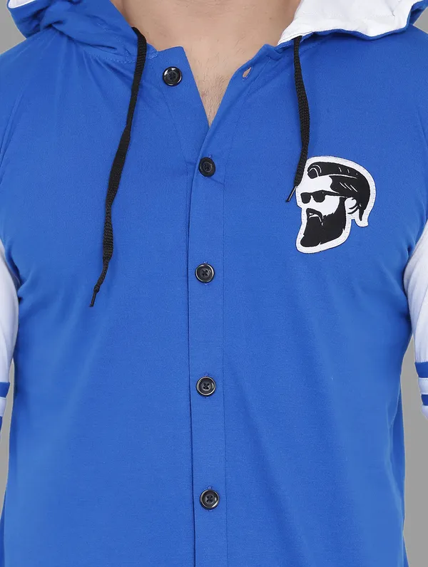 Blue_&_White_Cotton_Blend_Hooded_Neck_Full_Sleeve_T_Shirt_For_Men