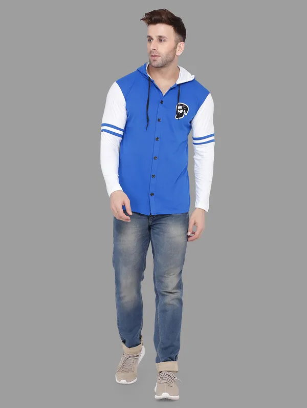 Blue_&_White_Cotton_Blend_Hooded_Neck_Full_Sleeve_T_Shirt_For_Men