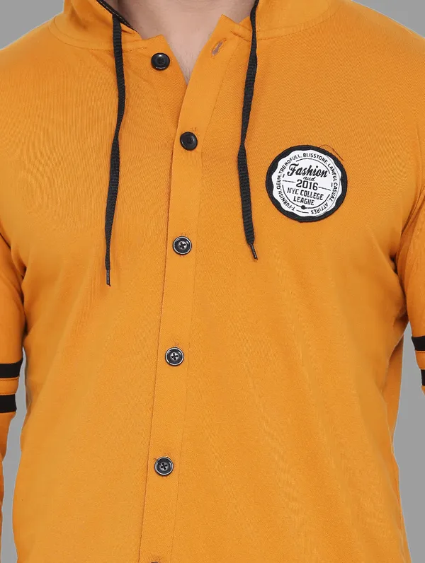 Mustard_Cotton_Blend_Hooded_Neck_Full_Sleeve_T_Shirt_For_Men