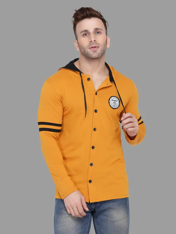 Mustard_Cotton_Blend_Hooded_Neck_Full_Sleeve_T_Shirt_For_Men