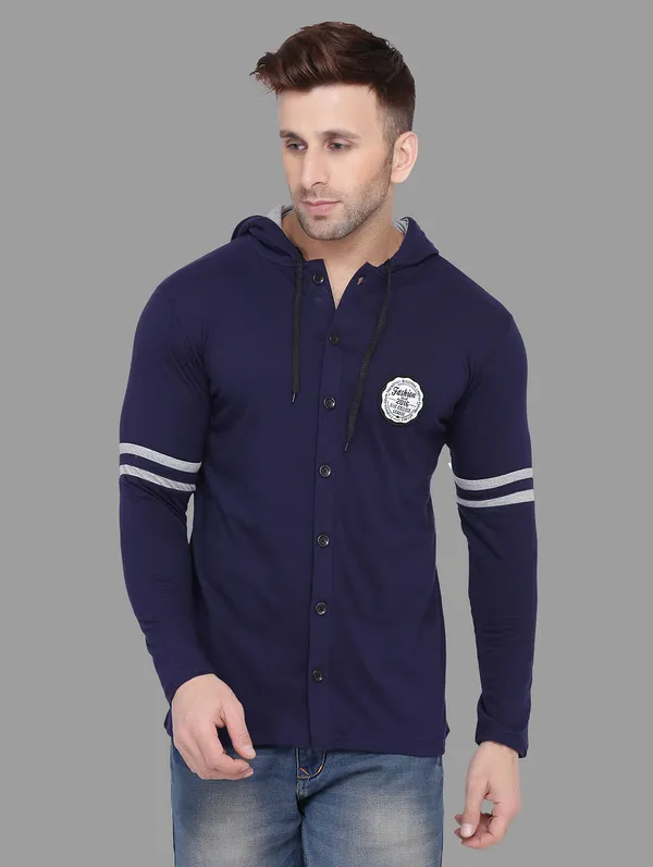 Dark_Blue_Cotton_Blend_Hooded_Neck_Full_Sleeve_T_Shirt_For_Men